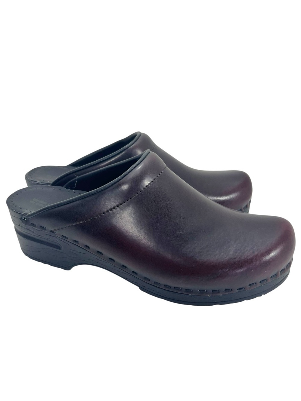 BJORK STELLA Open Back Cabrio Leather Clogs